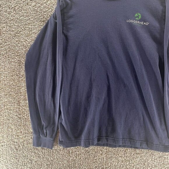 Logerhead Apparel Shirt Adult Medium Blue Southern Nesting Grounds Cotton Logo - Picture 9 of 11